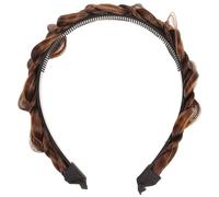 AKOOSY Diadema Antideslizante de Alta de Cómoda Temperatura y Seda Trenza con Diseño Natural Resina para Mujer para Uso Diario y Deportes