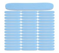 AKOOSY Discos limpiadores faciales comprimidos, 100 unidades, envueltos individualmente, espuma azul de alta densidad para exfoliación y eliminación de maquillaje, para