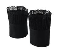 AKOOSY Esposas de Muñeca Clásico y Elegante Ajustables y Desmontables Negro de Encaje Accesorios Delicados para Disfraz y Vestidos Lolita