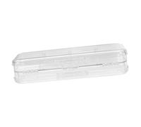 AKOOSY Estuche Escolar Grande de Abs Doble Compartimento Transparente para Lápices y Crayones, Organizador Portátil Adecuado para Oficina y Escuela