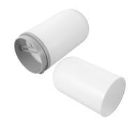 AKOOSY Estuche General para Cepillo y Pasta Dental Diseño Sellado, Plástico Blanco, Correa Adjunta y Funcionalidad de Doble Vaso para Uso en Desplazamientos y Actividades