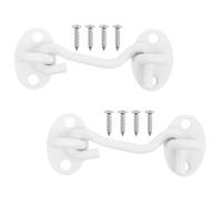 AKOOSY Gancho de Acero Inoxidable para Puerta de Cabina 2 Piezas Diseño Simple y Resistente para Pestillo Decorativo y Práctico en Puertas y Ventanas