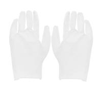 AKOOSY Guantes De Algodón Blanco Reutilizables Para Joyería Protección Contra Huellas Dactilares Lavado y Manipulación Artística Para Inspección y Limpieza De Monedas y Delicadas