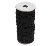 AKOOSY Hilo Elástico Negro 3 Mm, 100 Yardas para Bisutería y Manualidades, Cordón Redondo Flexible para Pulseras Cuentas, Cuerda Resistente para Confección de Joyas y Accesorios
