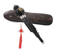 AKOOSY Hulusi de Hoyos Clave C, Flauta de Cucurbitáceas de Resina y Acabado Étnico, Color, Desmontable, Caja Protectora para Aprendizaje y Músicos Adultos y Niños Color Aleatorio