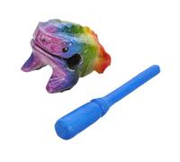 AKOOSY Instrumento Musical De Rana De Madera Colorida Para Niño Niña y De Percusión Educativo Sonido Melodioso y Diseño Artístico Para Desarrollo Musical y Decoración Del Hogar