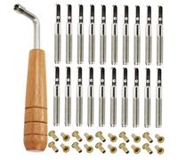 AKOOSY Juego de Accesorios para Arpa Lira Profesional 20 Clavijas de Afinación 20 Clavos de Cuerda Resistentes y 1 Llave Inglesa Piezas de Repuesto para Ajuste Preciso en Instrumentos