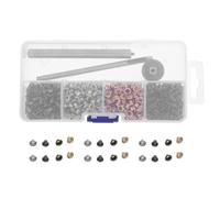 AKOOSY Juego de Ojales de Cobre de 3mm en Variados Colores con Herramientas de Instalación, Ideales para Zapatillas, Cinturones y Proyectos de Cuero