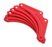 AKOOSY Kit de 10 Piezas de Soportes Triangulares de Hierro Rojo para Escaleras, Accesorios Fijos que Mejoran la Estabilidad y Ofrecen Excelente Acabado para Uso Hogar