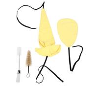 AKOOSY Kit de Limpieza para Saxofón Amarillo Paño de Microfibra Absorbente, Hisopo y Cepillo para Boquilla - Herramienta Compacta para Mantenimiento de Saxofón Alto, Tenor y Soprano,