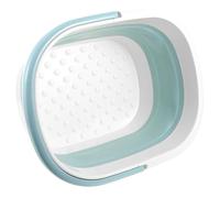 AKOOSY Lavabo para Baño de Pies Plegable de Plástico Azul para Uso en Casa Aire Libre que Promueve la Circulación Sanguínea y Relaja los Pies
