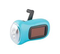 AKOOSY Linterna y Correa Antideslizante Color Aleatorio Batería de 3.6v de Abs Manivela LED Recargable Solar Portátil para Camping y Actividades al Aire Libre