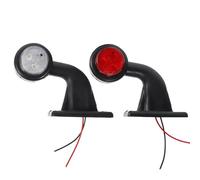 AKOOSY Luces Traseras LED para Camión 12 LED Rojo y Blanco Intermitentes y Luces Laterales para Remolque Impermeables Antivibración bajo Consumo Juego de 2 Unidades Compatibles