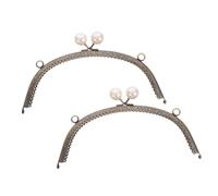 AKOOSY Marco de Cierre para Bolso 20,5 Cm Patrón Floral Clásico, 2 Piezas de Hierro Resistente, Accesorios para Hacer Bolsos y Carteras, Cierre Arqueado para Manualidades y Costura