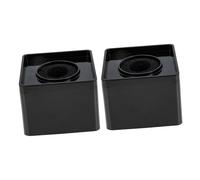 AKOOSY Micrófono de Entrevista Cubo Cuadrado Abs Resistente a Golpes 2 Unidades Profesional para Estaciones de Logotipo Negro Portátil para Reportajes y Transmisiones