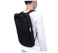 AKOOSY Mochila para Baquetas de Batería 12 Pares, Bolsa Portátil Negra Gruesa, Material Resistente, Tamaño 5a, Compatible Baquetas de Arce, Adecuado para Accesorios de Percusión y Uso