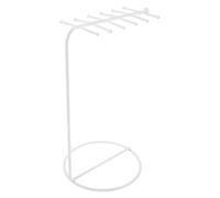 AKOOSY Organizador de Joyas de Metal Blanco para Collares Pendientes Pulseras y Llaveros Soporte de Exhibición para Mesa Diseño Moderno para Tiendas y Uso Personal