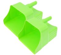 AKOOSY Palas Color Verde Grandes de Plástico Capacidad Amplia y Multifunción Paquete de 2 Piezas para Alimentación de Aves de Corral para Alimentación en Granja