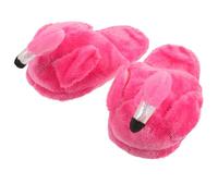 AKOOSY Pantuflas de Flamenco para Mujer Zapatillas de Casa Acolchadas de Memoria Color Rosa Fucsia Talla Única Suela Antideslizante Ideales para Uso Interior y Obsequio de Flamencos