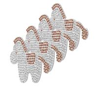 AKOOSY Parche Termoadhesivo Bordado de Caballos Gemas de Imitación, 4 Piezas, para Coser o Planchar, Parche Decorativo para Ropa, Mochilas y Chaquetas, Diseño DIY Festivo