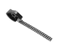AKOOSY Pedal de Bombo Simple Negro con Doble Cadena y Estructura de Acero Accesorio de Percusión con Instalación Fácil para Batería Electrónica y Acústica