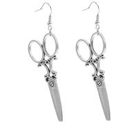 AKOOSY Pendientes Colgantes Diseño Creativo y Ligero de Tijeras Vintage para Mujer Accesorio Original y Elegante Aleación Plateada Joyería de Moda para Fiestas y Uso Diario