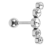 AKOOSY Pendientes de Acero Inoxidable Cristales de Estilo Moderno, Ligeros y Elegantes, para Mujer, Uso Diario y Eventos, Diseño Push In, Color Claro, Tamaño Pequeño