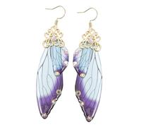 AKOOSY Pendientes Largos De Alas De Joyería De Metal Orejas Pendientes De Moda Para Mujer