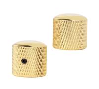 AKOOSY Perillas Giratorias de Volumen Guitarra de Metal Dorado Control de Tono y Orificio para Tornillo, Pack de 2 Piezas para Reemplazo