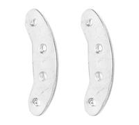 AKOOSY Placas de Talón de Acero Inoxidable Autoadhesivas, Punteras para Botas y Zapatos, Protectores Antidesgaste para Calzado, 2 Piezas para Exterior y Oficina