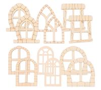 AKOOSY Puertas de Madera para Jardín de Hadas Miniatura, Pack de 100 Unidades sin Terminar para Decoración Diy, Accesorios para Árboles y Manualidades Navideñas, Tamaño Pequeño, Natural