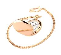 AKOOSY Reloj de Bolsillo Cadena Resistente Doble Tapa Pulida Vintage y Diseño Moderno Aleación Ligera y Estilo Clásico Adecuado para Hombre y Mujer
