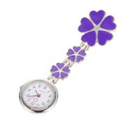 AKOOSY Reloj De Enfermera y Doctor Diseño De Cinco Corazones, Aleación De Zinc Resistente, Color Morado, Colgante Mini para Mujer, Adecuado para Hospital y Trabajo Sanitario
