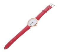 AKOOSY Reloj Digital para Mujer Elegante Correa de Cuero Rojo Ultradelgado Minimalista Cómodo Uso Diario