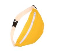 AKOOSY Riñonera Infantil de Lona Amarilla Bandolera Ajustable Unisex Niña Bolsa Ligera para Almacenamiento de Objetos Pequeños y Uso Diario de Ocio