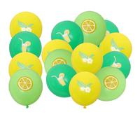 AKOOSY Set de 24 Globos de Látex para Decoracion Verano Estilo Hawaiano Temática de Limón en Fiestas Hawaianas y Playa, Adecuado para Decoración y Accesorios de Fiesta