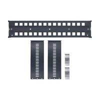 AKOOSY Soporte de Montaje en Rack Ajustable 2u de Aleación de Aluminio | Profundidad Regulable, Compatibilidad Carril Din 35mm, Carga Máxima 8kg, Negro