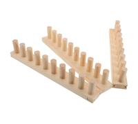 AKOOSY Telar de Madera Ajustable para Tejer Mantas y Bufandas Diy, Tablero de Tejido 114,5 X 7 Cm Color Caqui, Herramienta Artesanal para Manualidades y Proyectos de Hilo Grueso