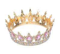AKOOSY Tocado de Novia Gemas de Imitación para Bodas y Celebraciones Teatrales, Tiara Vintage para Mujeres y Niñas, Accesorio de Cabello 6.3X6.3X2.1 Pulgadas