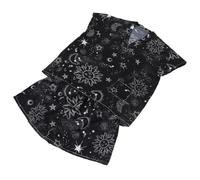 AKOOSY Traje de Sauna Hombre de Algodón, Talla Única, Luna y Estrellas | Ajuste Cómodo y Regulable, Buena Confección, Estilo Versátil, para Masajes y Vapor de Pies, Uso Masculino