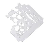 AKOOSY Troquel de Corte Artesanal para San Valentín Molde Novios en Acero de Alto Carbono Troquel DIY para Manualidades y Tarjetas de Boda 1 Pieza Plateada