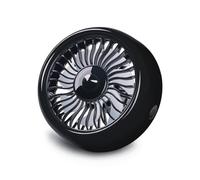 AKOOSY Ventilador Portátil para Coche 5v 1a Micro USB 5w Negro | Flujo de Aire Suplementario, Uso en Salidas del Salpicadero, Compatible Power Banks y Escritorio