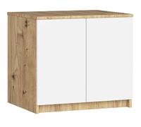 AKORD Altillo para Armario S60 y S90 con 2 Puertas y 2 Estantes, Alto 55 cm | Módulo Superior para Armario Ropero, Almacenaje Extra para Ropa de Cama, Mantas y Toallas, Fondo 51 cm, Ancho 60 o 90 cm