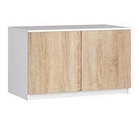 AKORD Altillo para Armario S60 y S90 con 2 Puertas y 2 Estantes, Alto 55 cm | Módulo Superior para Armario Ropero, Almacenaje Extra para Ropa de Cama, Mantas y Toallas, Fondo 51 cm, Ancho 60 o 90 cm