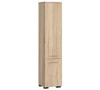 AKORD | Armario Alto de Baño | Cómoda de Baño | Fin 2P, 2 Puertas (Superior e Inferior) | A30 x H140 x F30 cm | 25 kg | Armario Colgante o para Montaje en Pared | Roble Sonoma