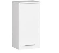 AKORD Armario de Pared de baño Fin W30 con 1 Puerta | Armario de Pared suspendido | Puerta con Montaje a la Derecha o a la Izquierda | 30 x 60 x 22,5 cm | Peso 18 kg | Blanco