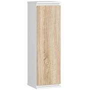 AKORD | Armario de Pared | para un Espacio pequeño | para Libros | para Objetos pequeños | La Parte Conjunto | Robusto | Atemporal |Blanco | Roble Sonoma