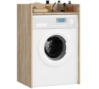 AKORD | Armario para lavadora | 64 x 98 x 50 cm | Mueble de baño | Estante para lavadora | Roble Artesano & Roble Artesano