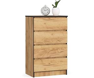 AKORD | Cajonera | Mesita de noche | Armario de comoden | Ideal para objetos pequeños | Contenedor con ruedas | Placa laminada | Duradero | Diseño elegante | Garantizado.