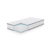 AKORD Colchón Individual Grande 100x200 cm, Muelles Ensacados 7 Zonas, Dureza H3 Media, Altura 24 cm, Colchón Cama 11 Capas Reversible, Protector Incluido, Certificado Oeko-Tex®, 18,3kg